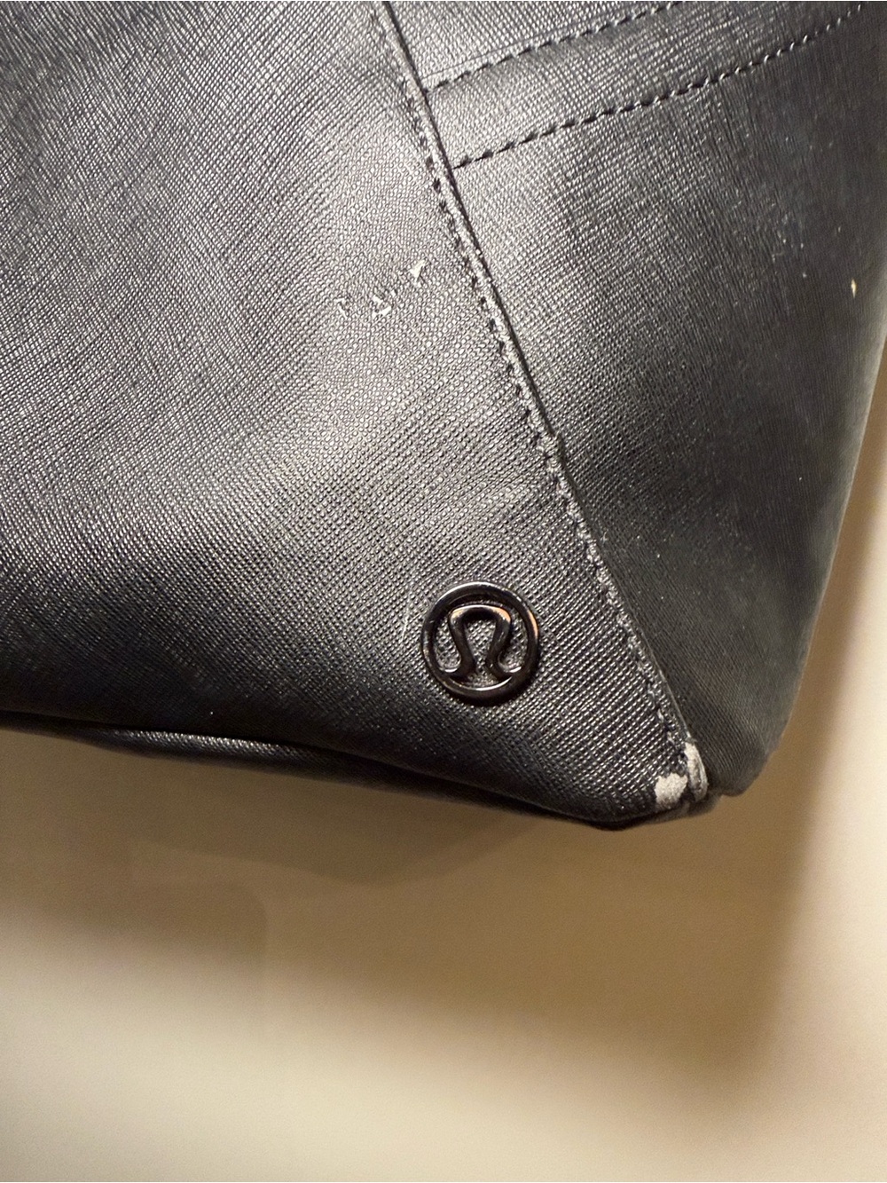 lululemon athletica Black Leather-Look Tote Bag - Picture 2 of 3